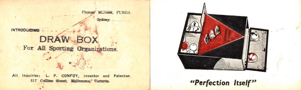 T J and Leo Confoy’s First Box Draw System